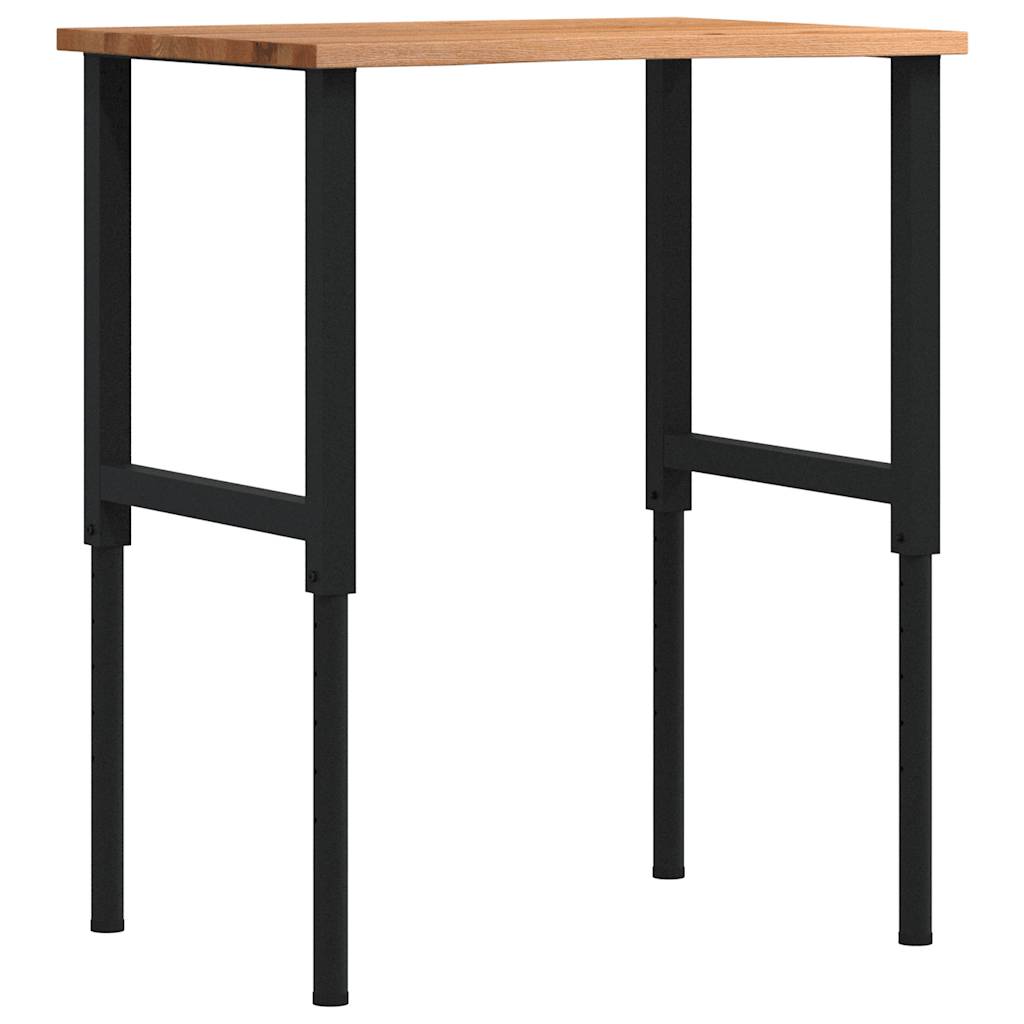 Banco Lavoro Marrone Chiaro 80x60x(71,5-98) cm Legno di Rovere - homemem39