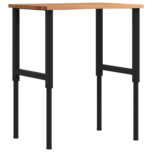 Banco Lavoro Marrone Chiaro 80x60x(71,5-98) cm Legno di Rovere - homemem39