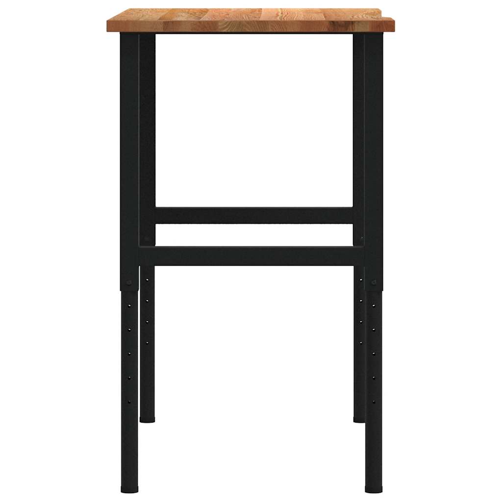 Banco Lavoro Marrone Chiaro 100x60x(71,5-98) cm Legno di Rovere - homemem39