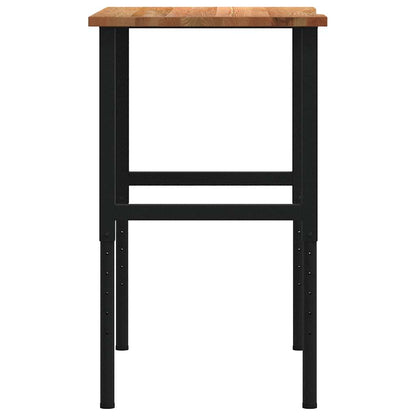 Banco Lavoro Marrone Chiaro 100x60x(71,5-98) cm Legno di Rovere - homemem39