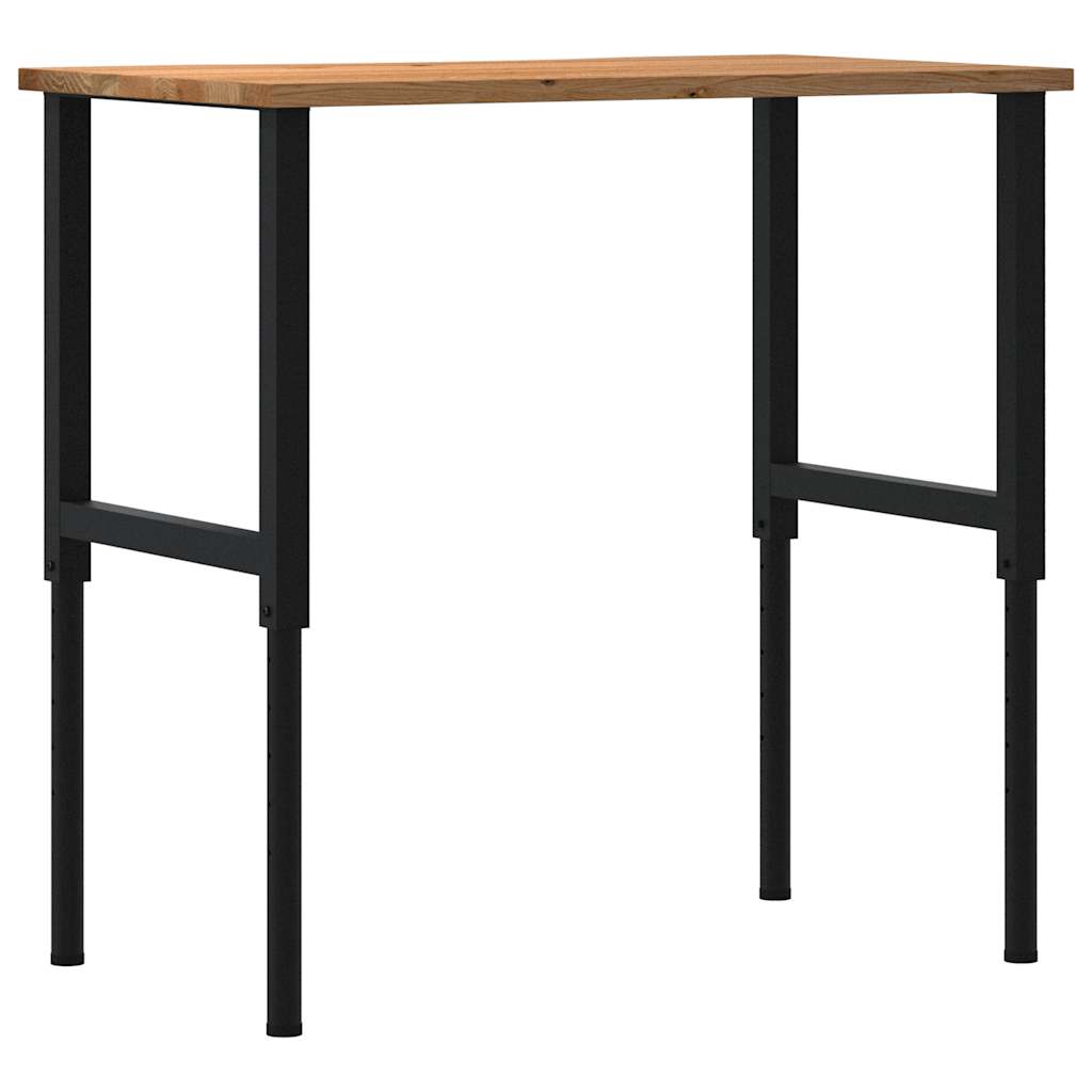 Banco Lavoro Marrone Chiaro 100x60x(71,5-98) cm Legno di Rovere - homemem39