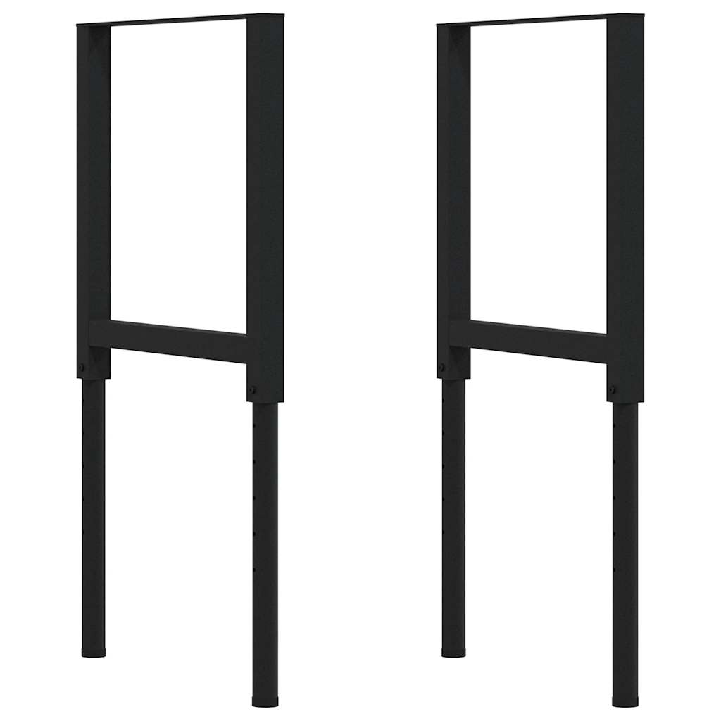 Banco Lavoro Marrone Scuro 80x60x(71,5-98) cm Legno di Rovere | homemem39