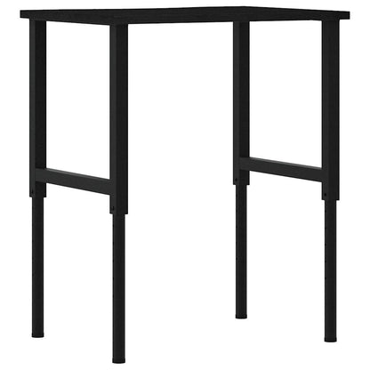 Banco Lavoro Marrone Scuro 80x60x(71,5-98) cm Legno di Rovere | homemem39
