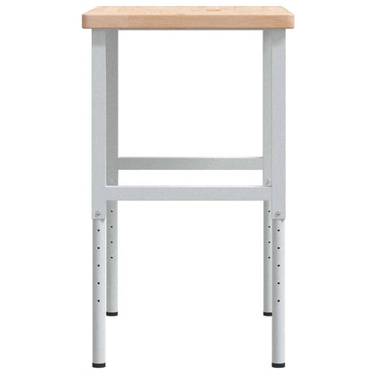 Banco Lavoro 100x60x(73-99,5) cm Legno di Rovere Rettangolare | homemem39