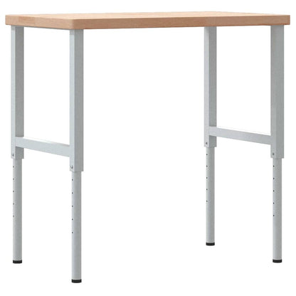 Banco Lavoro 100x60x(73-99,5) cm Legno di Rovere Rettangolare | homemem39