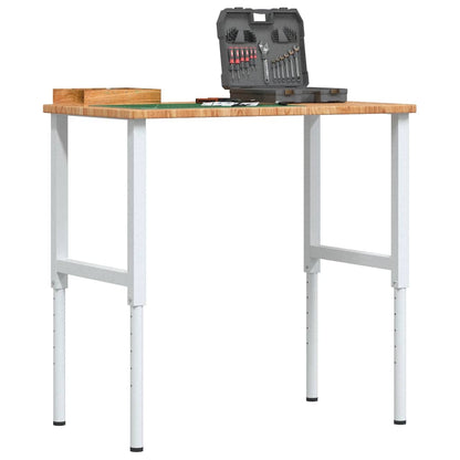 Banco Lavoro Marrone Chiaro 100x60x(71,5-98cm Legno di Rovere | homemem39