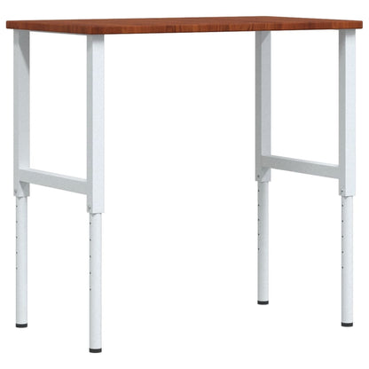 Banco Lavoro Marrone Scuro 100x60x(71,5-98) cm Legno di Rovere - homemem39