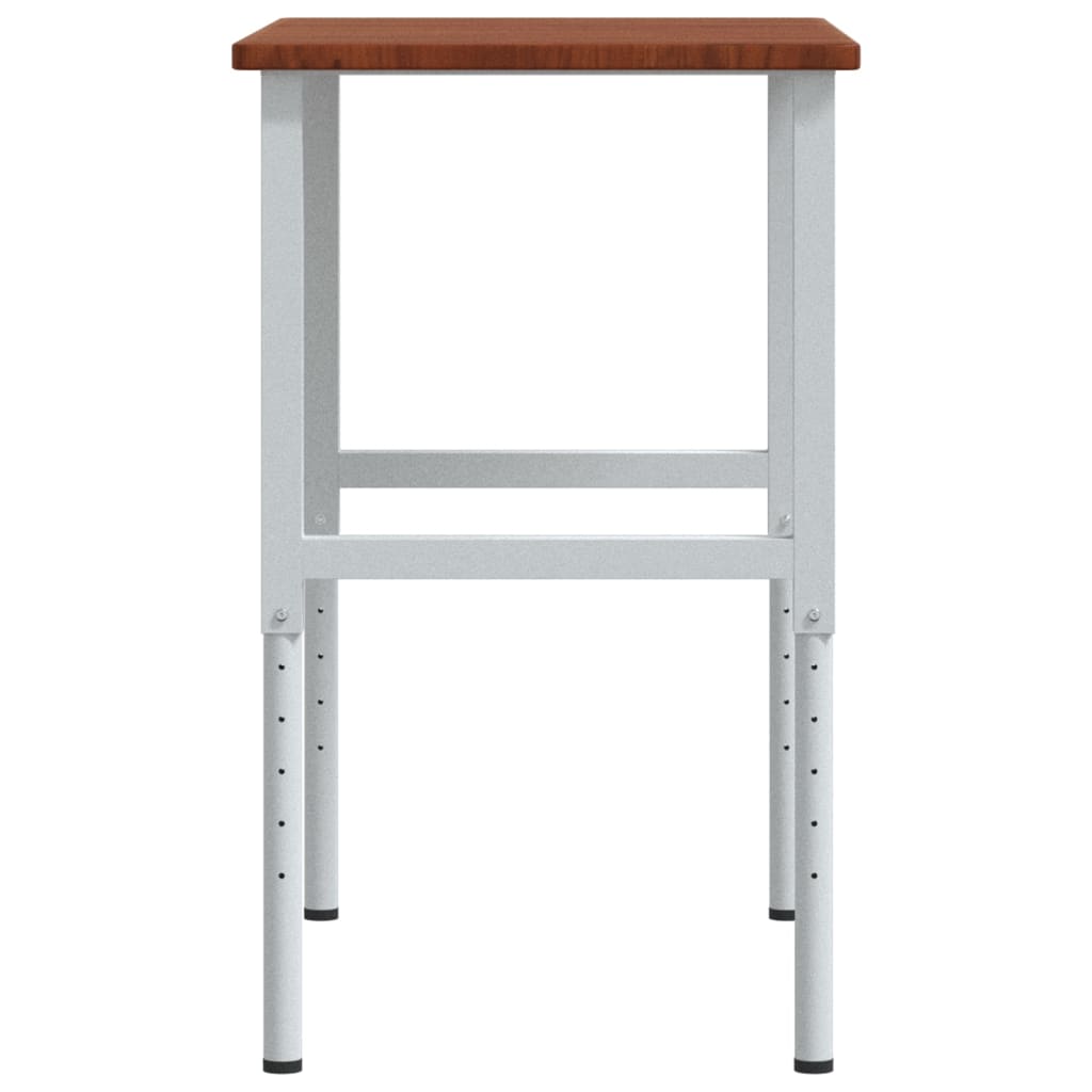 Banco Lavoro Marrone Scuro 100x60x(71,5-98) cm Legno di Rovere - homemem39