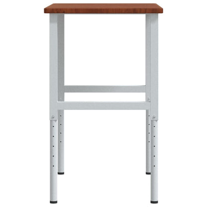 Banco Lavoro Marrone Scuro 100x60x(71,5-98) cm Legno di Rovere - homemem39