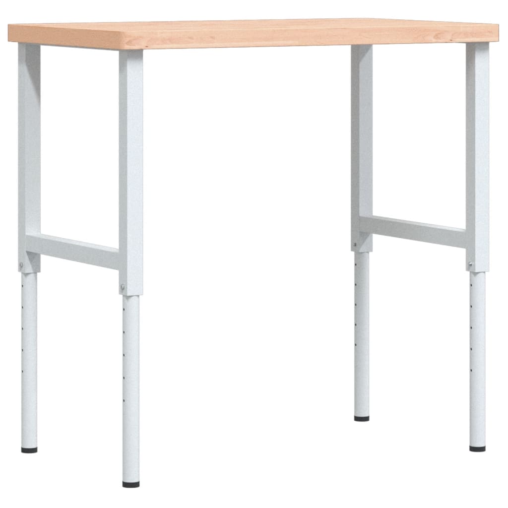 Banco Lavoro 100x60x(73-99,5) cm Legno di Faggio Rettangolare | homemem39