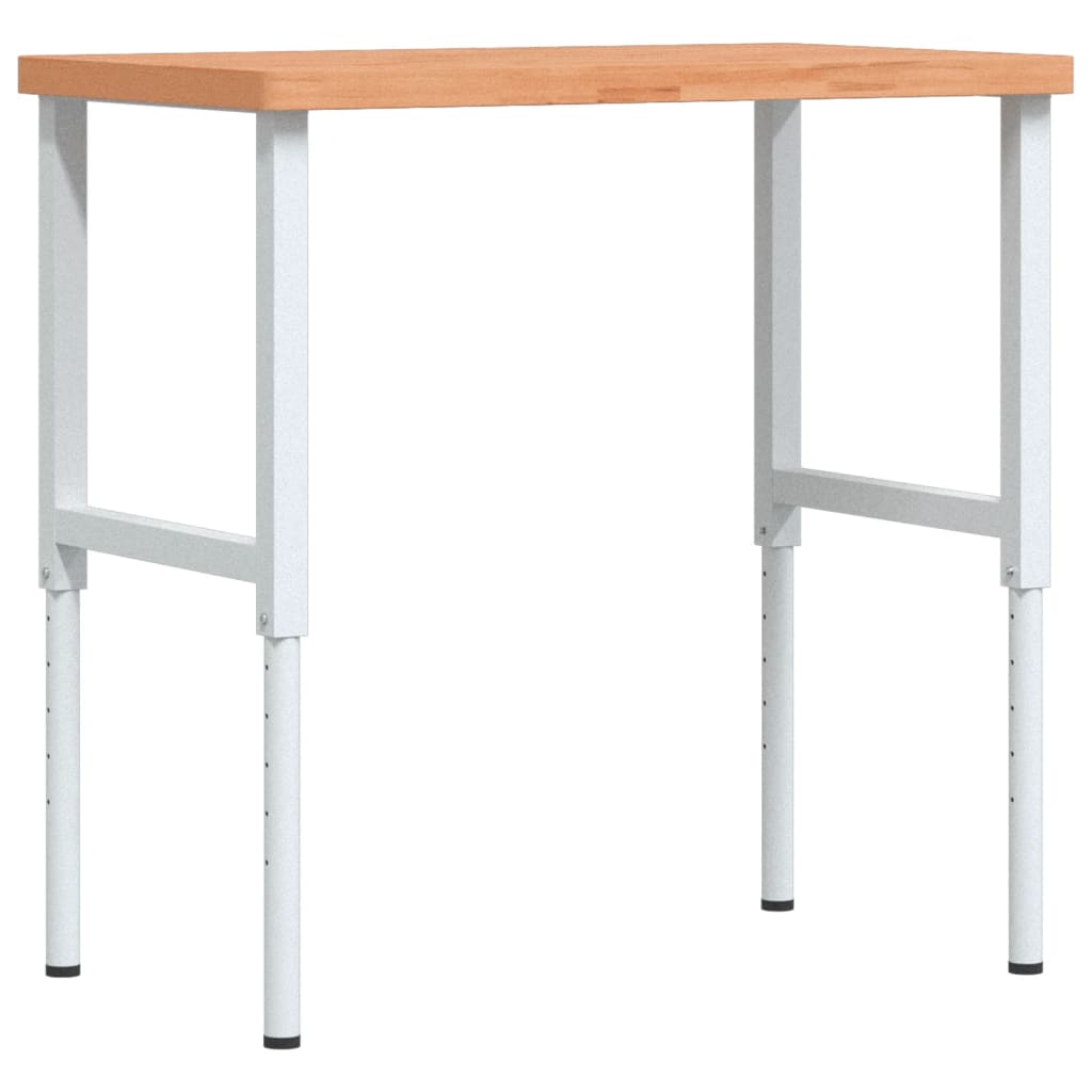 Banco Lavoro 100x60x(73-99,5) cm Legno di Faggio Rettangolare | homemem39
