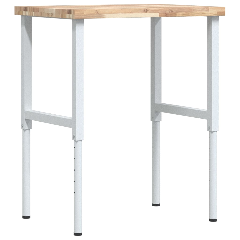 Banco Lavoro 80x60x(73-99,5) cm Legno di Faggio Rettangolare | homemem39
