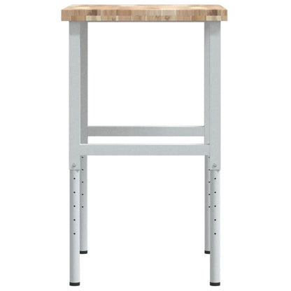 Banco Lavoro 80x60x(73-99,5) cm Legno di Faggio Rettangolare | homemem39