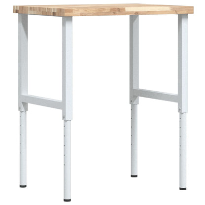 Banco Lavoro 80x60x(73-99,5) cm Legno di Faggio Rettangolare | homemem39