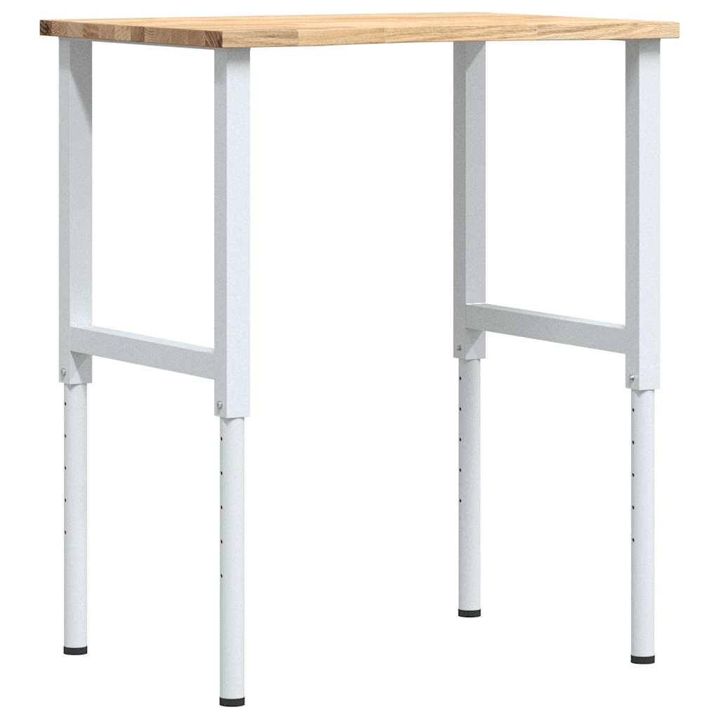 Banco da Lavoro 80x60x(71,5-98) cm Legno Massello Rovere | homemem39