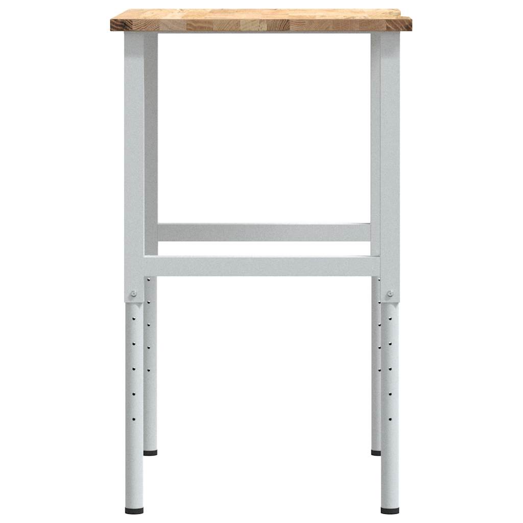 Banco da Lavoro 80x60x(71,5-98) cm Legno Massello Rovere | homemem39
