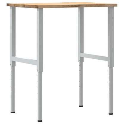 Banco da Lavoro 80x60x(71,5-98) cm Legno Massello Rovere | homemem39