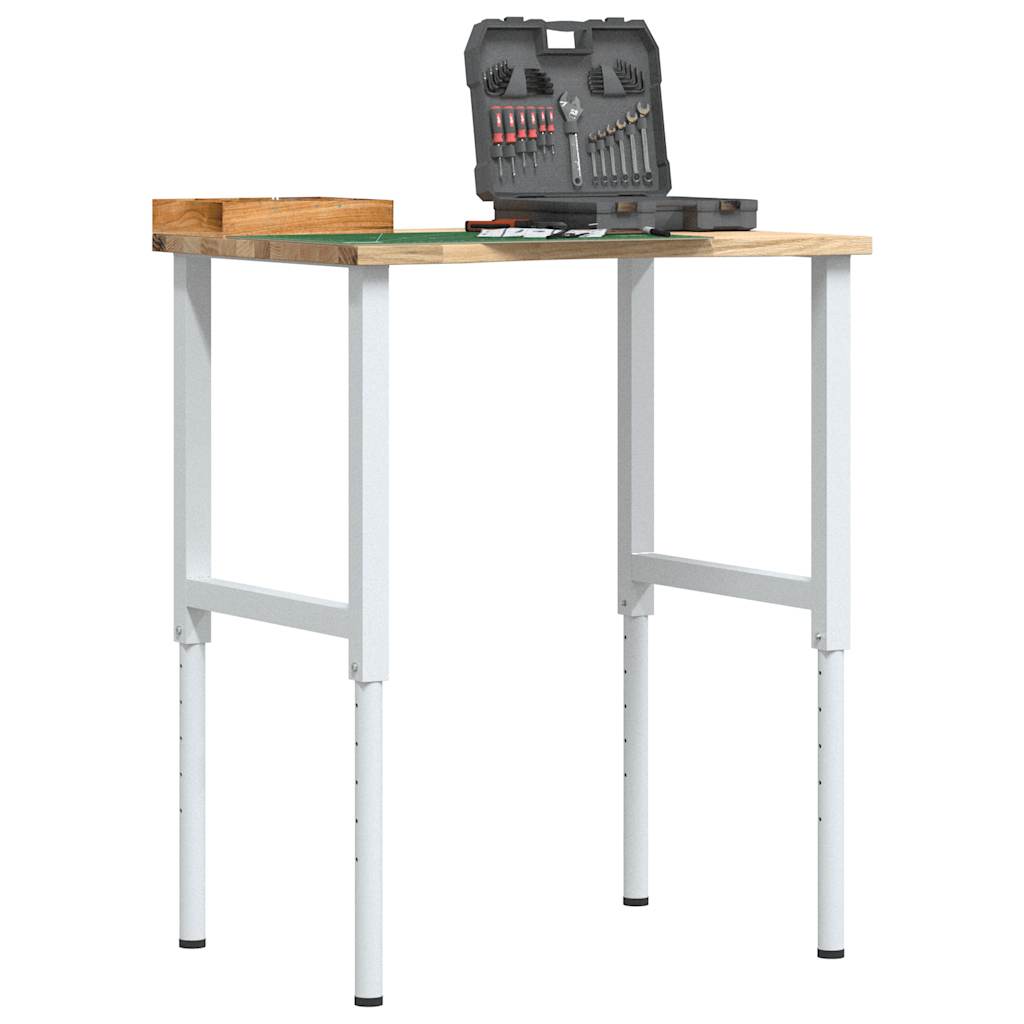 Banco da Lavoro 80x60x(71,5-98) cm Legno Massello Rovere | homemem39
