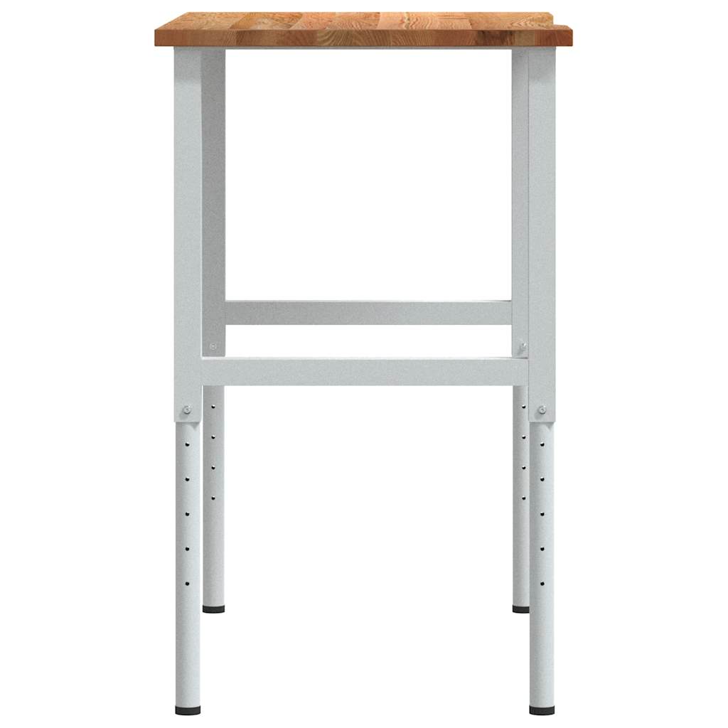 Banco Lavoro Marrone Chiaro 100x60x(71,5-98) cm Legno di Rovere - homemem39