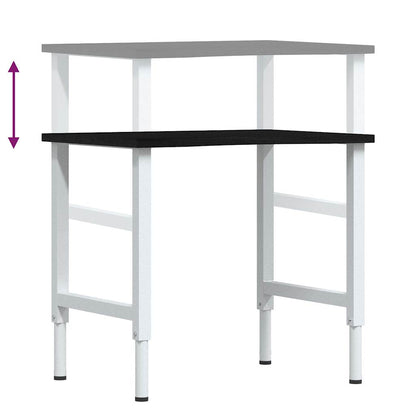 Banco Lavoro Marrone Scuro 80x60x(71,5-98) cm Legno di Rovere - homemem39