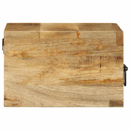 Comodino a Parete in Legno Grezzo Massello di Mango | homemem39