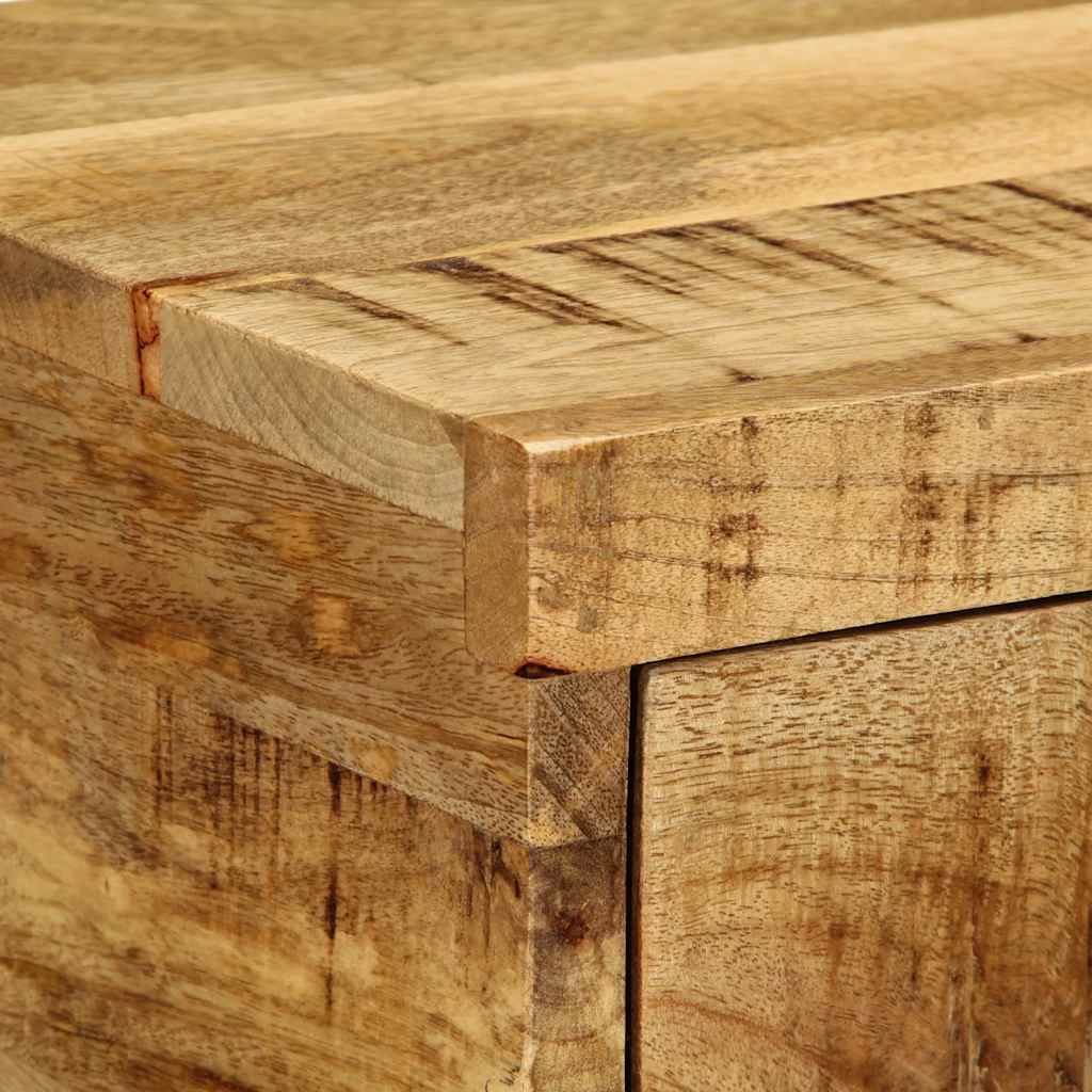 Comodino a Parete in Legno Grezzo Massello di Mango | homemem39