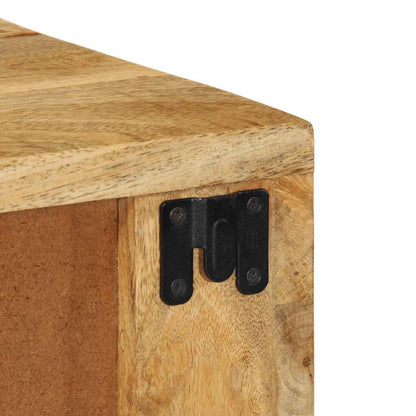 Comodino a Parete in Legno Grezzo Massello di Mango | homemem39