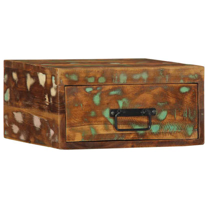 Comodino a Parete in Legno Massello di Recupero - homemem39