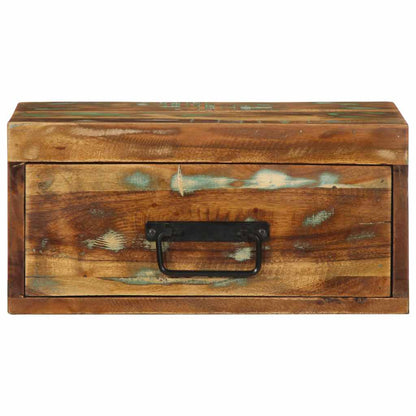 Comodini da Parete 2pz in Legno Massello di Recupero - homemem39