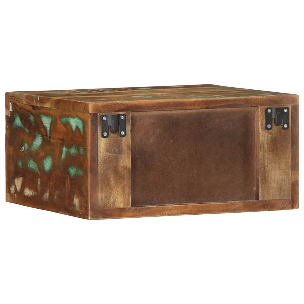 Comodini da Parete 2pz in Legno Massello di Recupero - homemem39