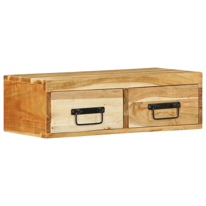 Mobile TV a Parete 60x30x19 cm in Legno Massello di Acacia - homemem39