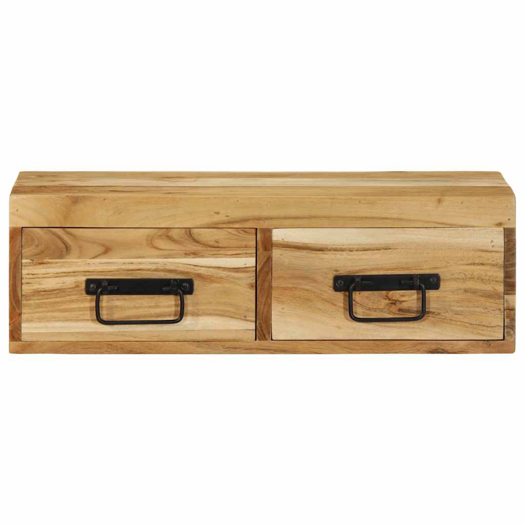 Mobile TV a Parete 60x30x19 cm in Legno Massello di Acacia - homemem39
