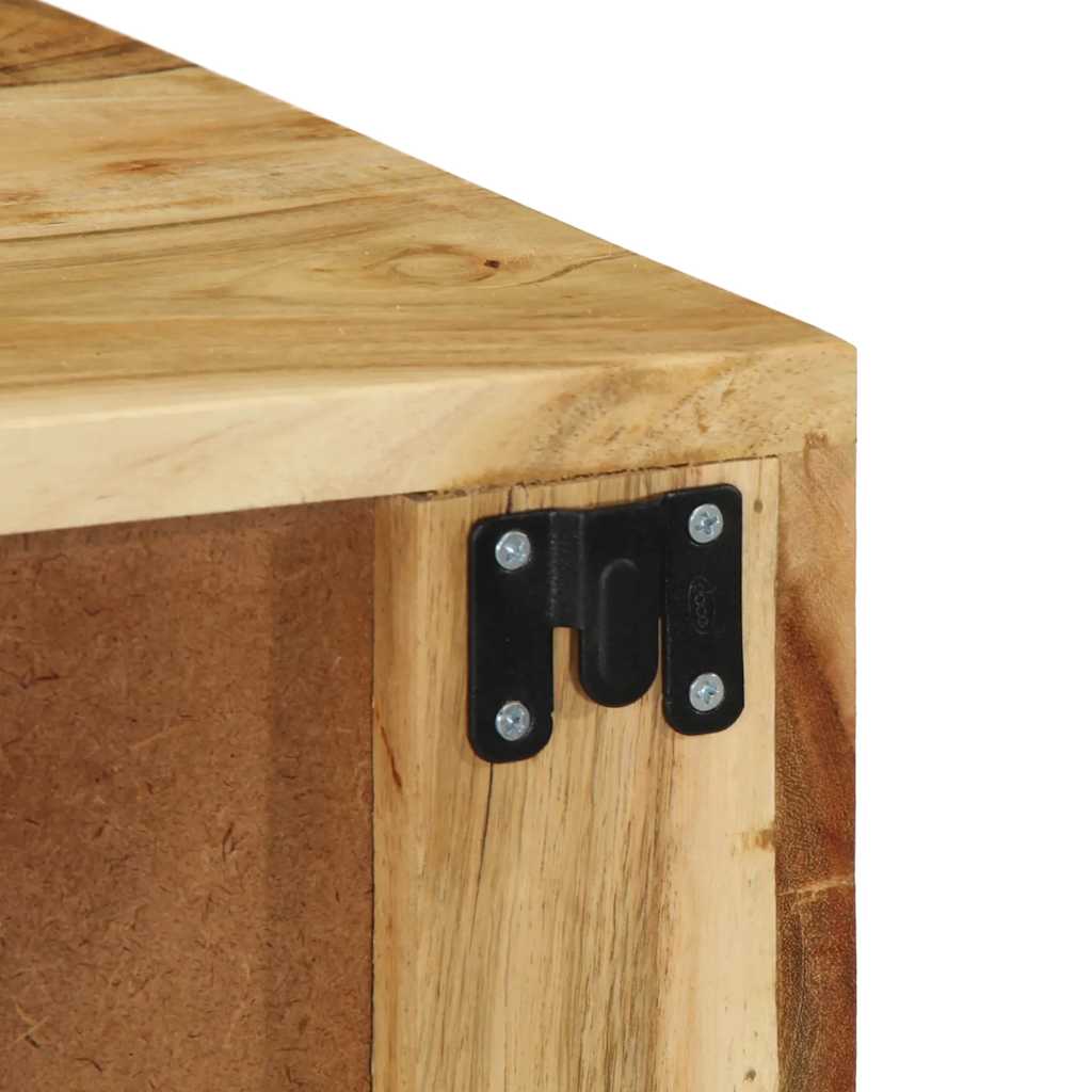 Mobile TV a Parete 60x30x19 cm in Legno Massello di Acacia - homemem39