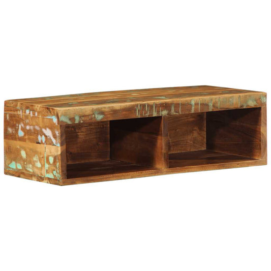 Mobile TV a Parete 60x30x19 cm in Legno Massello di Recupero - homemem39