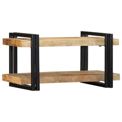 Mensola da Parete 70x33x35 cm in Legno Massello di Mango Grezzo - homemem39