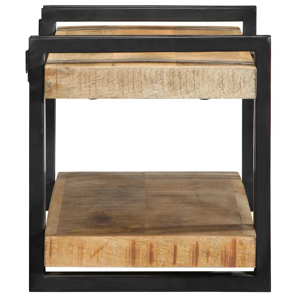 Mensola da Parete 70x33x35 cm in Legno Massello di Mango Grezzo - homemem39