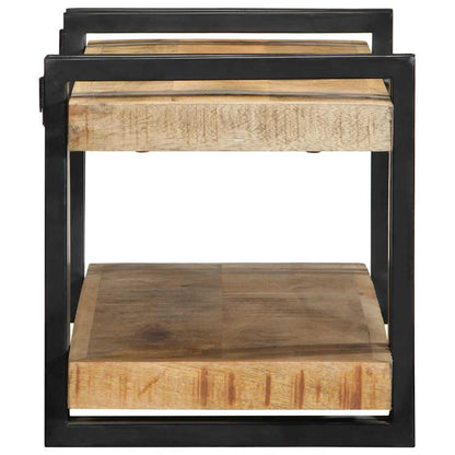 Mensola da Parete 70x33x35 cm in Legno Massello di Mango Grezzo - homemem39
