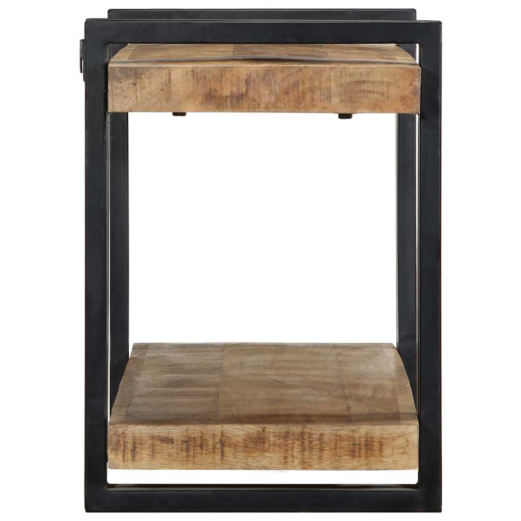 Mensola da Parete 90x33x45 cm in Legno Massello di Mango Grezzo - homemem39