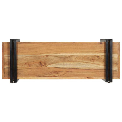 Mensola da Parete 90x33x45 cm Legno Massello di Acacia - homemem39