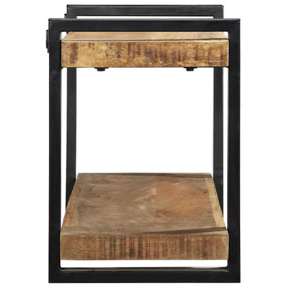 Mensola da Parete 110x33x45cm in Legno Massello di Mango Grezzo - homemem39