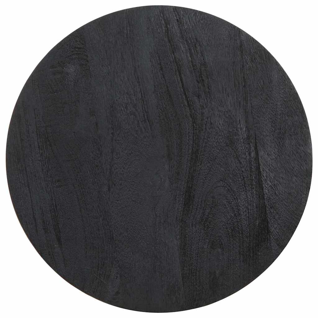 Tavolino da Salotto Nero Ø40x40 cm in Legno Massello di Mango - homemem39