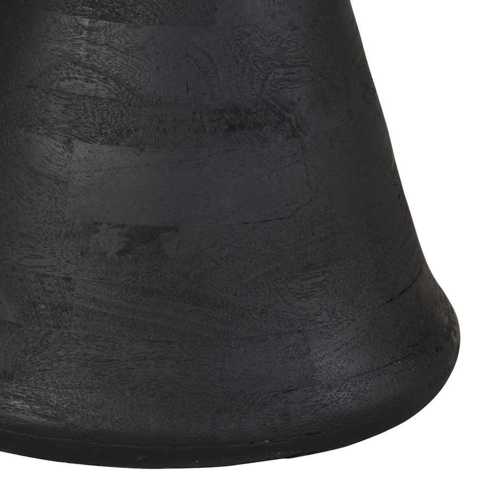 Tavolino da Salotto Nero Ø50x40 cm in Legno Massello di Mango - homemem39