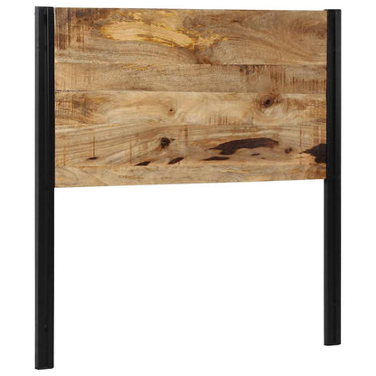 Testiera 100 cm in Legno Massello di Mango e Ferro - homemem39