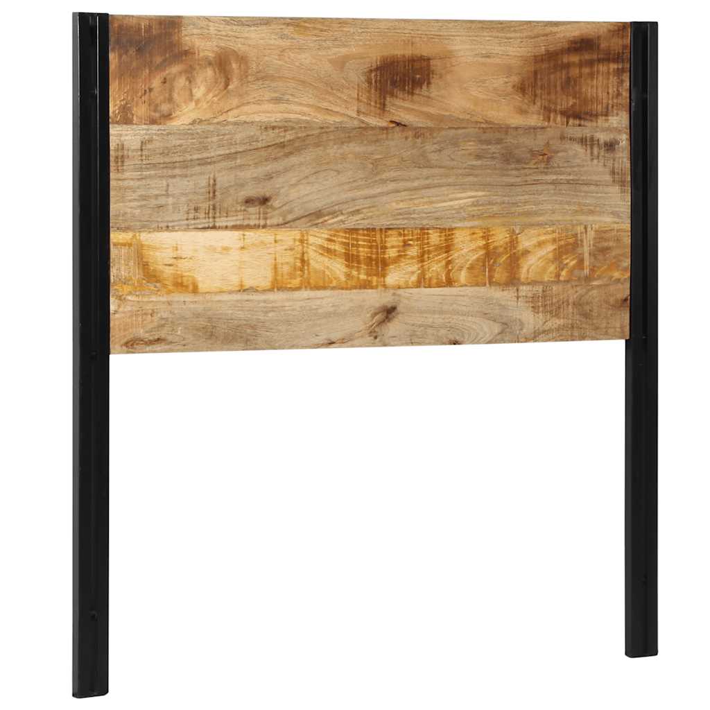 Testiera 100 cm in Legno Massello di Mango e Ferro - homemem39