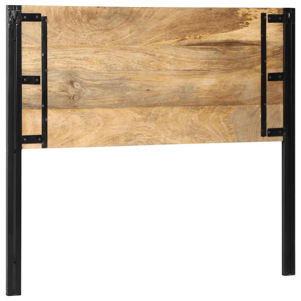 Testiera 120 cm in Legno Massello di Mango e Ferro - homemem39