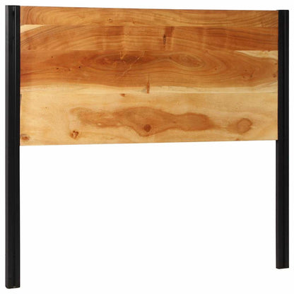 Testiera 120 cm in Legno Massello di Acacia e Ferro - homemem39