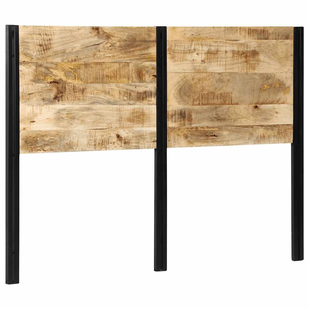 Testiera 140 cm in Legno Massello di Mango e Ferro - homemem39