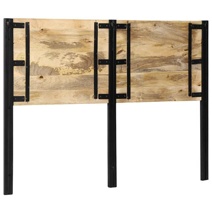 Testiera 140 cm in Legno Massello di Mango e Ferro - homemem39