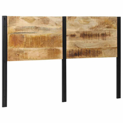 Testiera 160 cm in Legno Massello di Mango e Ferro - homemem39