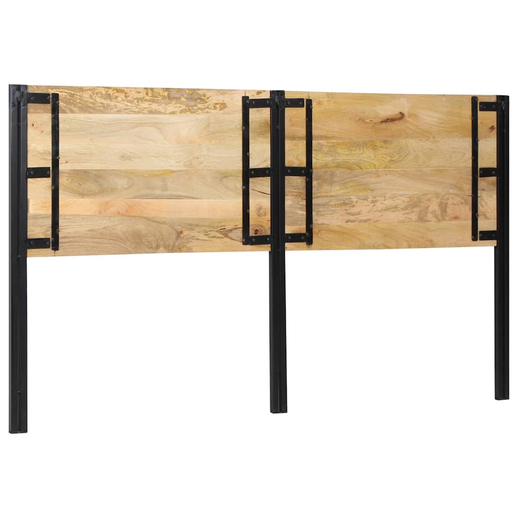 Testiera 180 cm in Legno Massello di Mango e Ferro - homemem39